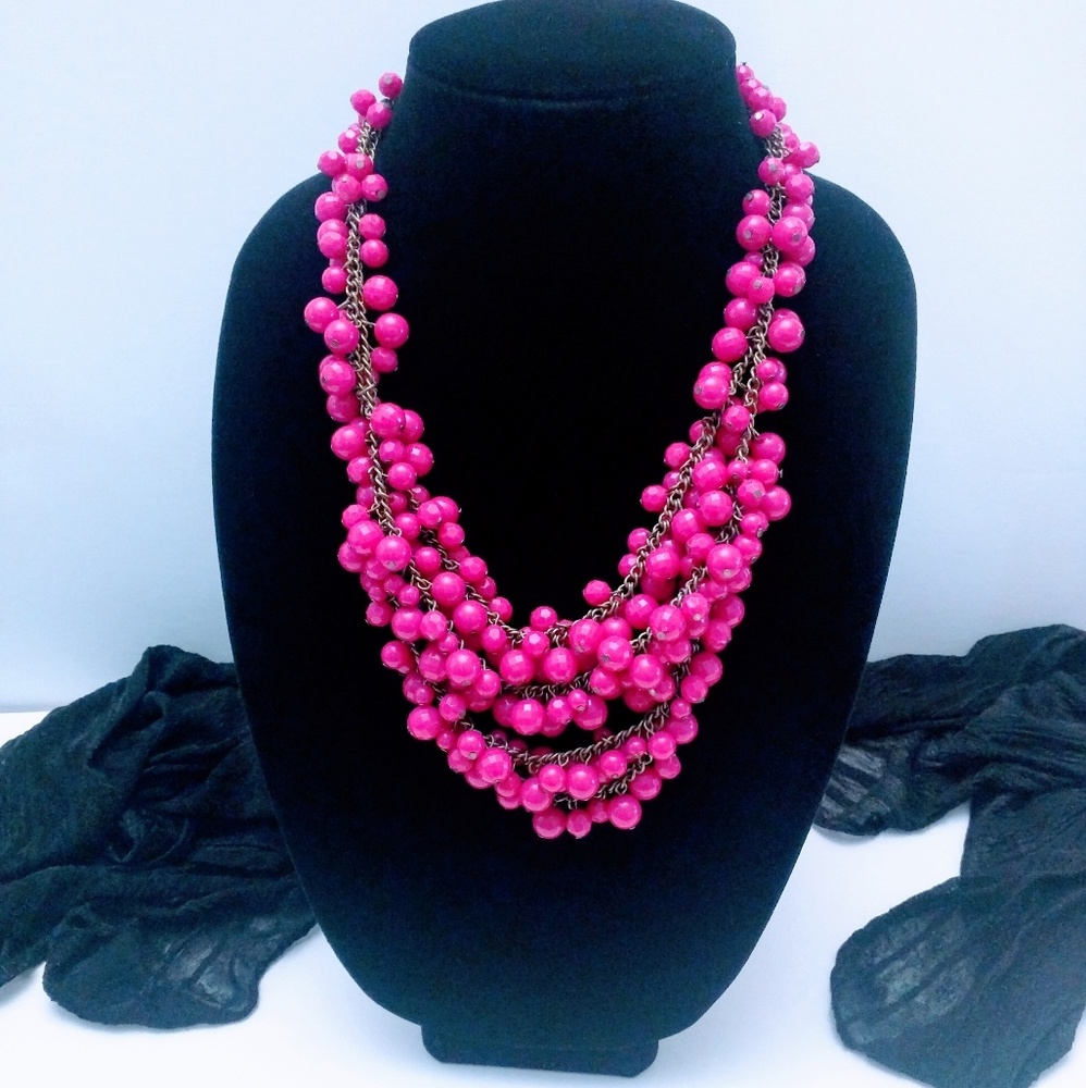 mark. Bulky Pink Statement Necklace